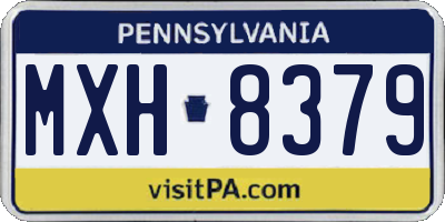 PA license plate MXH8379