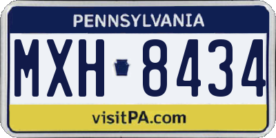 PA license plate MXH8434