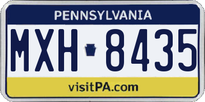 PA license plate MXH8435