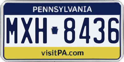 PA license plate MXH8436