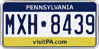 PA license plate MXH8439