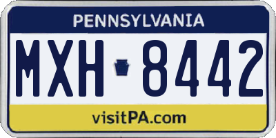 PA license plate MXH8442