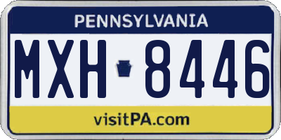PA license plate MXH8446