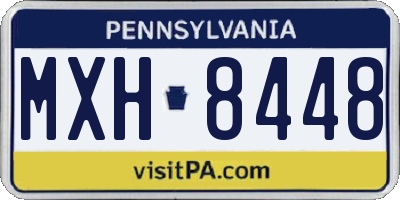 PA license plate MXH8448