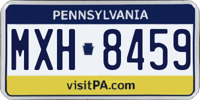 PA license plate MXH8459