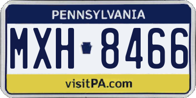 PA license plate MXH8466