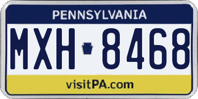 PA license plate MXH8468