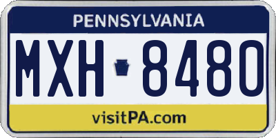 PA license plate MXH8480
