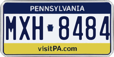 PA license plate MXH8484