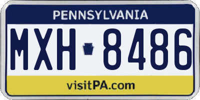 PA license plate MXH8486