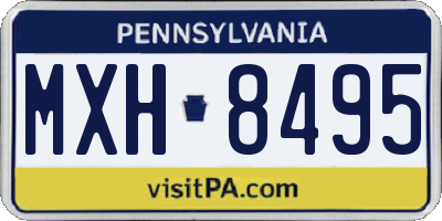 PA license plate MXH8495