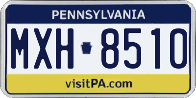 PA license plate MXH8510