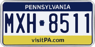 PA license plate MXH8511