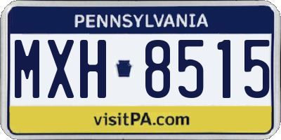 PA license plate MXH8515