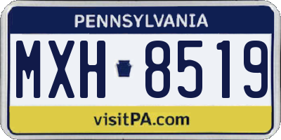 PA license plate MXH8519