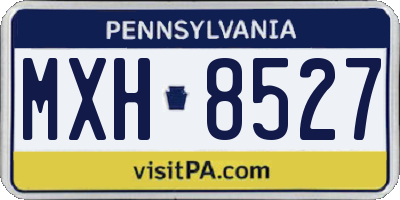 PA license plate MXH8527