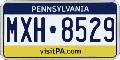 PA license plate MXH8529