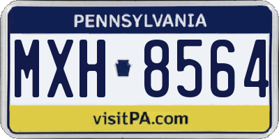PA license plate MXH8564