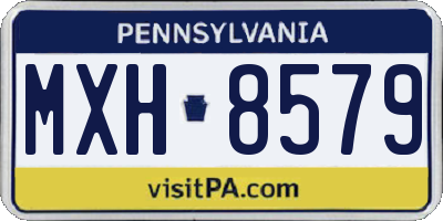 PA license plate MXH8579