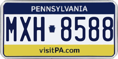 PA license plate MXH8588