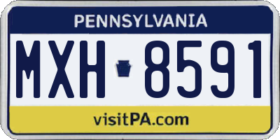 PA license plate MXH8591