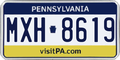 PA license plate MXH8619