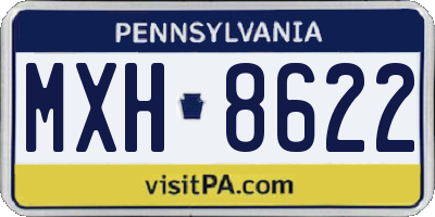 PA license plate MXH8622