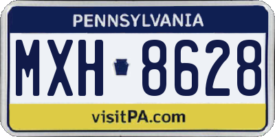PA license plate MXH8628