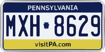 PA license plate MXH8629