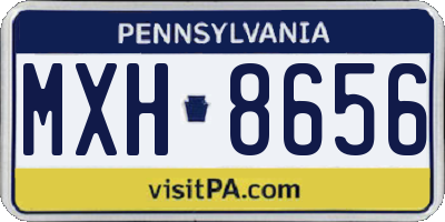 PA license plate MXH8656