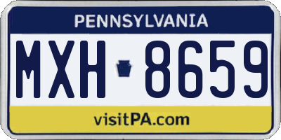 PA license plate MXH8659