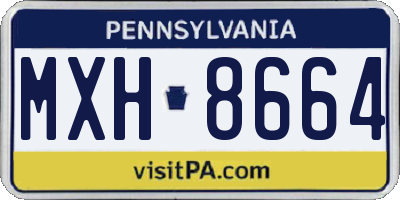 PA license plate MXH8664