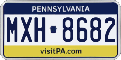 PA license plate MXH8682