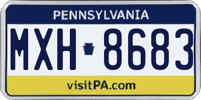 PA license plate MXH8683