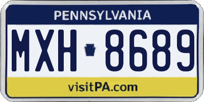 PA license plate MXH8689