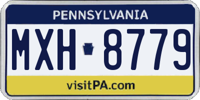 PA license plate MXH8779