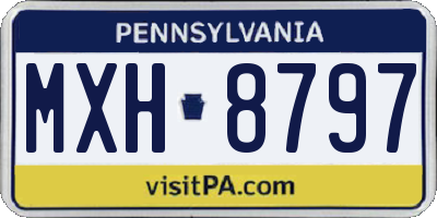 PA license plate MXH8797