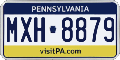 PA license plate MXH8879