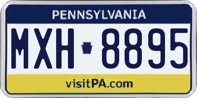 PA license plate MXH8895