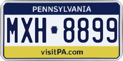 PA license plate MXH8899