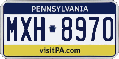 PA license plate MXH8970