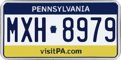 PA license plate MXH8979