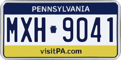 PA license plate MXH9041