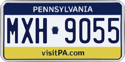 PA license plate MXH9055