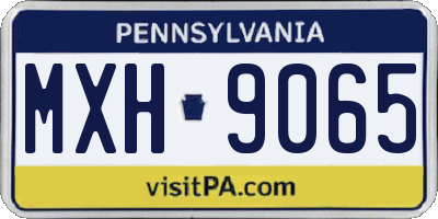 PA license plate MXH9065