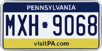 PA license plate MXH9068
