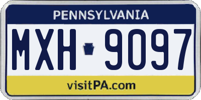 PA license plate MXH9097