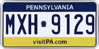 PA license plate MXH9129