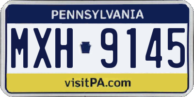 PA license plate MXH9145