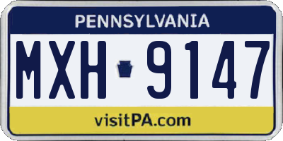 PA license plate MXH9147